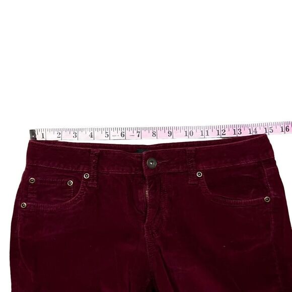 Burgundy Corduroy Spandex Blend Trousers - Picture 7 of 10